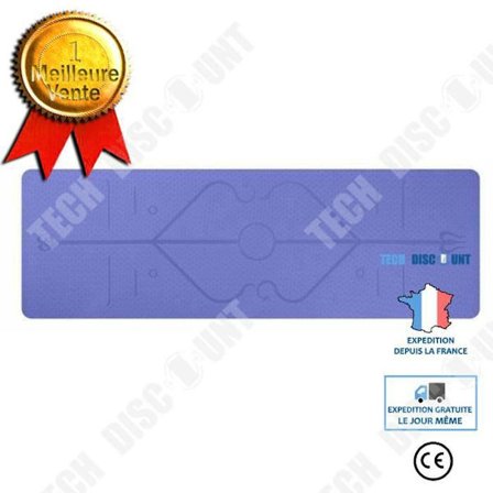 TECH RABATT Yogamatta - Lätt vikt, halkfri - 183 * 61 * 0,6 cm lila