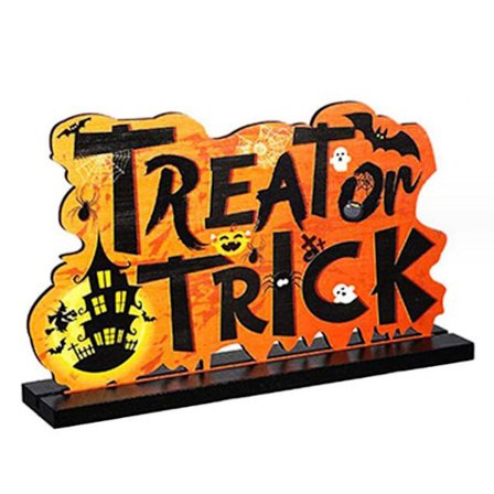 Halloween Borddekoration i Trä - Pumpa