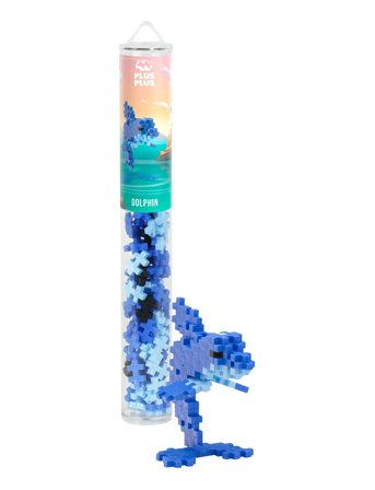 Plus-Plus Dolphin / 100 Pcs Tube Blue Plus-Plus