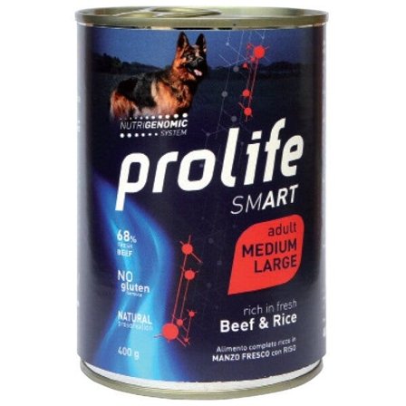 Prolife Smart Manzo Fresco Con Riso Cibo Umido Per Cani Adulti