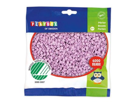 PLAYBOX Rörpärlor pastelllila 6000/fp - Lyreco - Skola och förskola - Hobbymaterial - Nabbipärlor - Rörpärlor