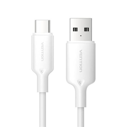 USB 2.0 A til USB-C 3A-kabel Vention CTQWF 1M (hvit)