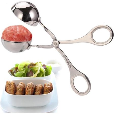 ING Kødbolletang, Kødbollevender, Kødbollemaskine, Kødbolleske, Kødbollepresser, Rustfrit stål, Metal, Tåler opvaskemaskine