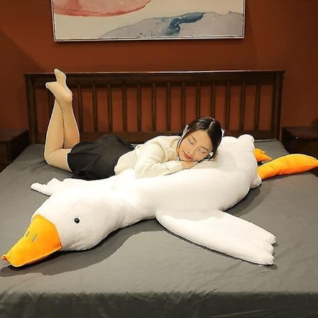 Gosedjur Svan 180cm Plyschleksak 2,3kg Jätte Stor Söta Plushies Mjuk Stor Gosedjur Stor Kawaii Plyschkudde Rolig Baby -WELLNGS