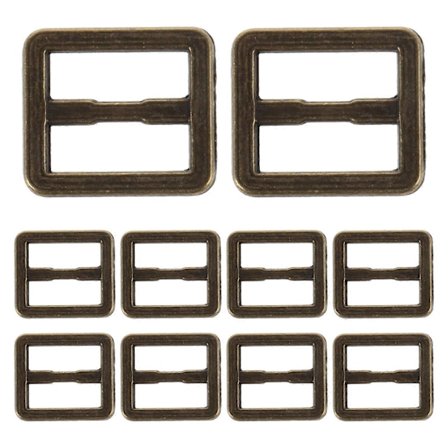 100 stk. Justerbare skyvespenner: Mini DIY metallbelte spenne for dukketøy - DIY sy tilbehør 6mm liten feste for barn lappverk[D]