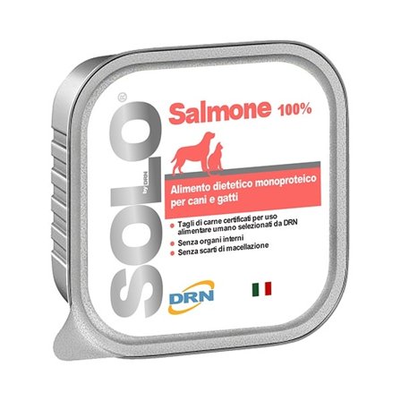 Drn Solo Salmone Alimento Dietetico Monoproteico Umido Cani/Gatti