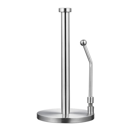 Rullholder for tørkepapir i rustfritt stål, vertikal papirholder, kreativ kjøkkenpapirholder, hullfri plastfolieholder