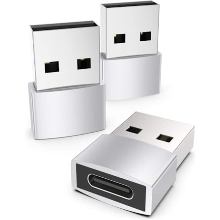 Silver USB c till USB-adapter 3-pack kompatibel med iPhone 13 12