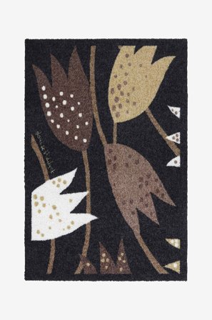 InHouse Group - Dörrmatta Loupelou Soft by Louise Videlyck - Svart - Slätvävda mattor - 60X90 - Från Homeroom