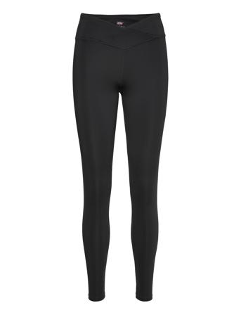 Cross Over Hw Legging Bottoms Running-training Tights Black Hunkemöller