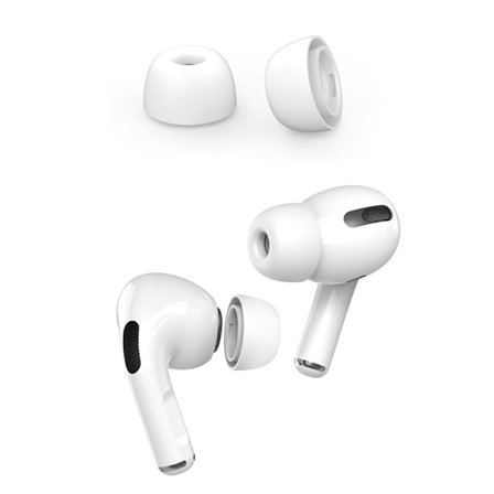 Ahastyle 1 Par AirPods Pro 2 Pluppar i Silikon Vit Large