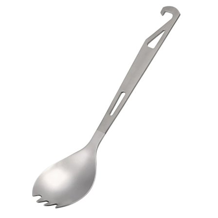 Titanium Spork Camping Bestick Sked Gaffel med Flasköppnare för Resor Pi