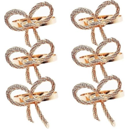 Serviettirengas Perhonen Solmio Serviettisolki Hotelli Ravintola Serviettirengas (Rose Gold 6kpl)