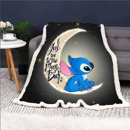 3D-digitaltryckt filt, Stitch Lammfleece tjock filt, Barnfilt med luftkonditionering