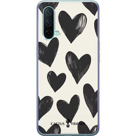 Kompatibelt Mobildeksel til OnePlus OnePlus Nord CE 5G Cactus and Friends - Bold Black Love Pattern