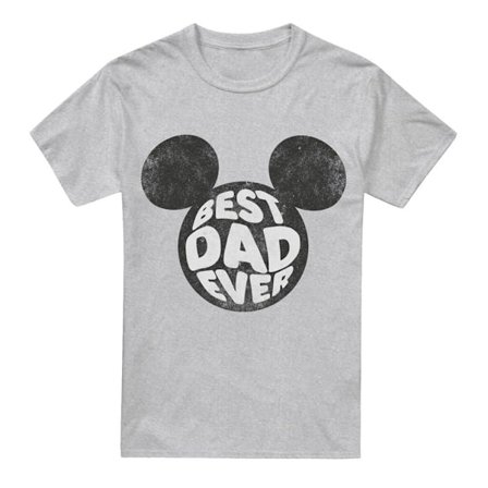 Disney Herr Bästa Pappa Någonsin Musse Pigg T-Shirt 4XL Sport Heathe