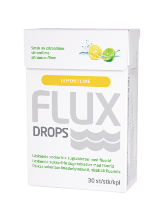 Flux Drops Sugetabletter Sitron/Lime, 30 stk.