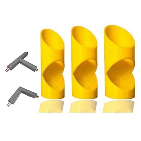 Skumrørkutterverktøy, skjærehjelp for rør isolasjon, A Gul