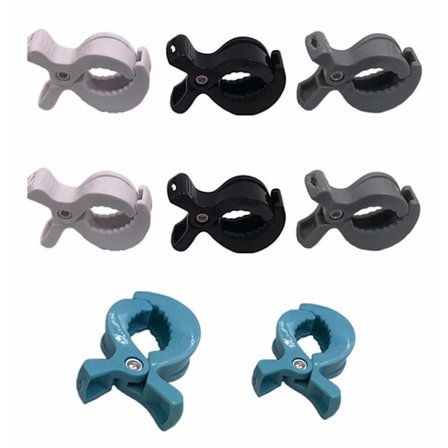 8-pakks fargeblandingsklips til barnevogn for å feste muslin og leker setetrekk teppeklips universal klips i plast