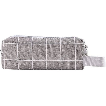 Stort pennfodral med dragkedja, stationär organizer, hållbar blå