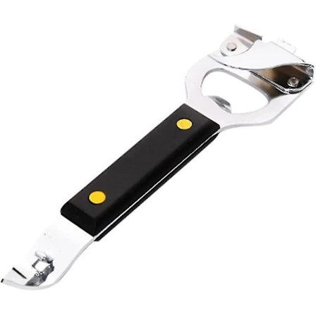 Tölkinavaaja Ruostumaton Teräs Manuaalinen Tölkinavaaja Tin Opener Monitoiminen Olutpurkin Avaaja Sisä- Ja Ulkokäyttöön (musta 1kpl)