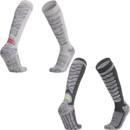 Suksien sukat 2 parin pakkaus hiihtoon, lumilautailuun, ulkoiluun, suorituskykysukat, murtomaahiihtosukat lumilautailusukat hiihtoon ulkoilusukat