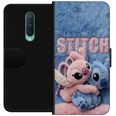 Yhteensopiva Lompakkokotelo OnePlus OnePlus 8 Ihanan pehmeä Stitch ja Angel halivat pehmeällä turkispinnalla pastelliväreillä, luoden lämpimän