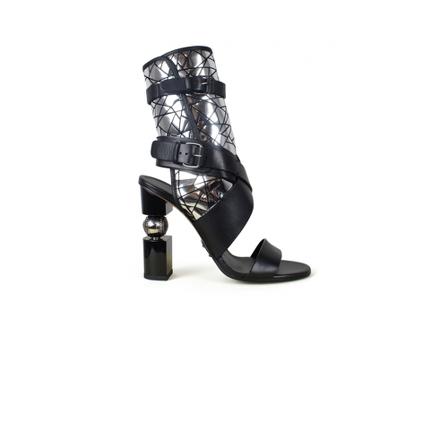 Balmain Jacklyn Sandaler Sort, Dame Sandaler med hæl, Størrelse: 37 EU