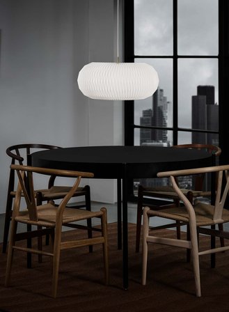 Donut taklampe large - børstet stål