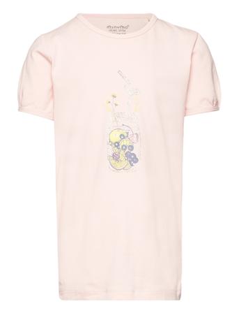 T-Shirt Ss T-shirts Short-sleeved Rosa Minymo*Betinget Tilbud