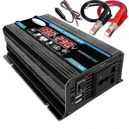 [LCS] 4000W 12V 220V/110V LED AC Bil Strömriktare Konverterare Laddare Adapter Inversor Dubbel USB Transformator Modifierad Sinusvåg