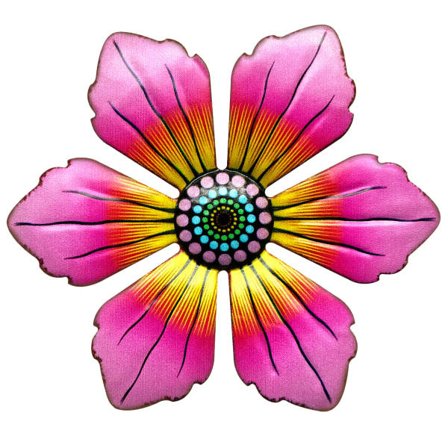 IC Metall väggdekoration Metallram blomma metall väggkonst röd