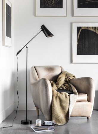 Birdy gulvlampe H133 - sort