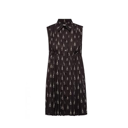 Balenciaga Patterned sleeveless Kjole Sort, Dame