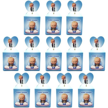 Tecknad baby familjtema Födelsedagsfest Set 10-20 personer Baby shower Accessoarer Boss presentpåsar Anpassa bakgrund