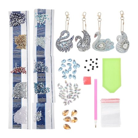 1 Set Diy Diamond Picture Nyckelring Diy Diamonds Key Ring Bag Hängande Dekor