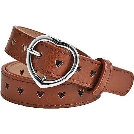 Pige Læder Bælte Livrem Hjerte Metal Spænde Livrem Læder Bælte Bælte Tilbehør Kvinde