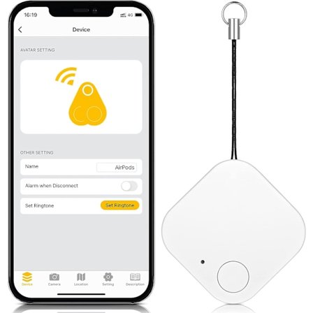 Nøglefindere, Smart Bluetooth Tracker Item Locator Anti-Lost Pet Tracker til katte Hunde Bluetooth Telefon Tracker Tag med Alarm Remin