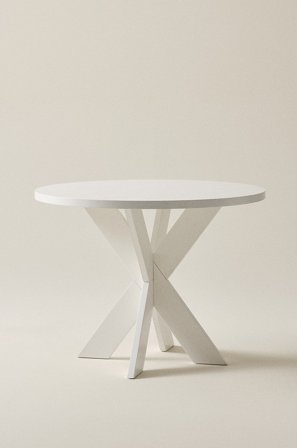 Jotex - Spisebord Ø 100 Cm Matt hvit - LUGNVIK - Kjøp Spisebord hos Jotex