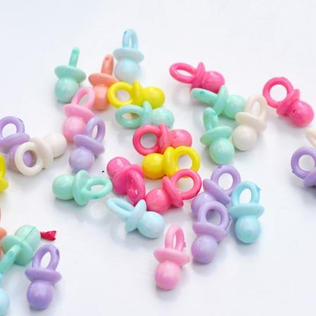 100 stk Mini Akryl Smokker Baby Shower Leke Barn Jente Gutt Bursdagsfest Spill Dekor (#2)