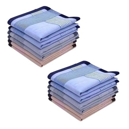 12 kpl miesten nenäliinat, 100 % pehmeää puuvillaa taskuliinat miehille puuvillaa