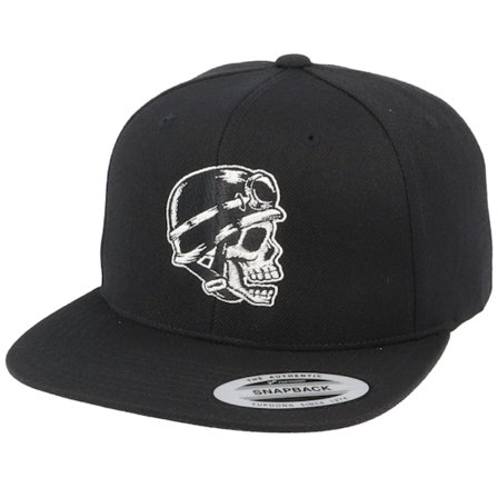 Born To Ride - Zwart snapback Cap - Biker Skull Black Snapback @ Hatstore