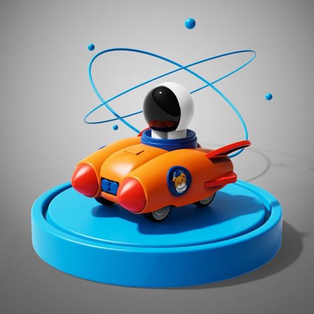 Rymdfärjan Raket Press Raketbil ORANGE