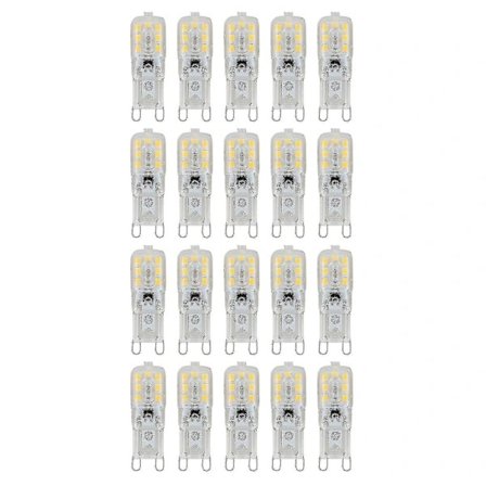 20 X G9 3w LED Dimbar Kapsellampe Erstatter Glødelamper Ac220-240v, Varmhvit-FA-