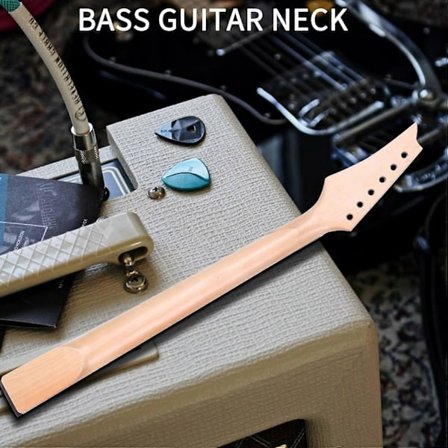 24 Bånd Udskiftning Ahorn Hals Palisander Gribebræt til Guitar Sort