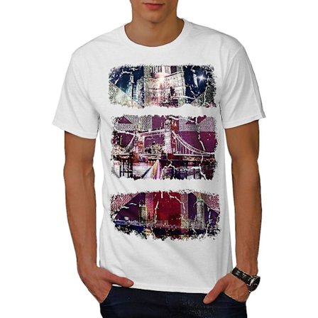 Uk London Flag Men Whitet-shirt | Wellcoda