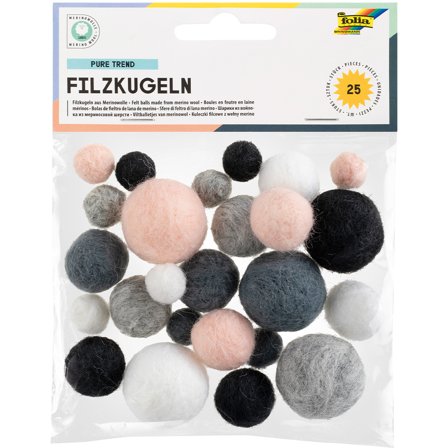 Folia Filzkugeln Pure Trend 25 Stück