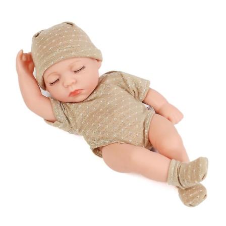 7'' Reborn Mini Doll Real Life Baby Interaktiv låtsasleksak för barn Style 10