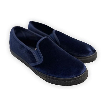 Velvet Slip-on Loafers - Marinblå(7)
