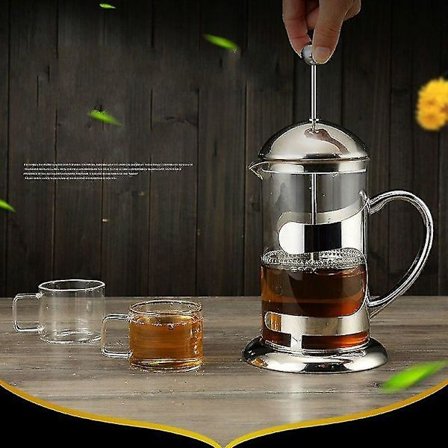 600 ml Multifunktionell Glaskaffe Luftpressa Te Mjölkskummare